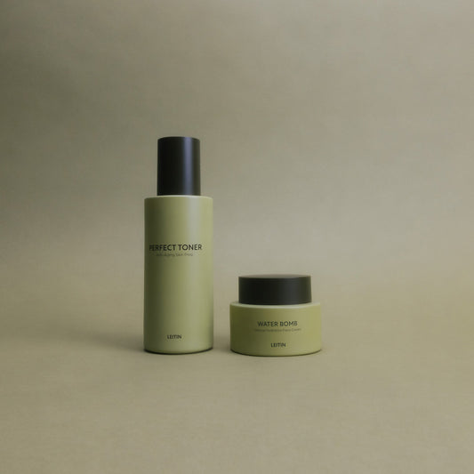 LEITIN Skincare's Ageless Hydration Hero Pack includes, Perfect Toner and Water Bomb Face Cream Face Moisturiser