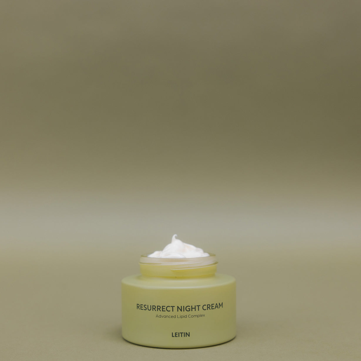 Image of LEITIN Skincare's Resurrect Night Cream Showing Cream