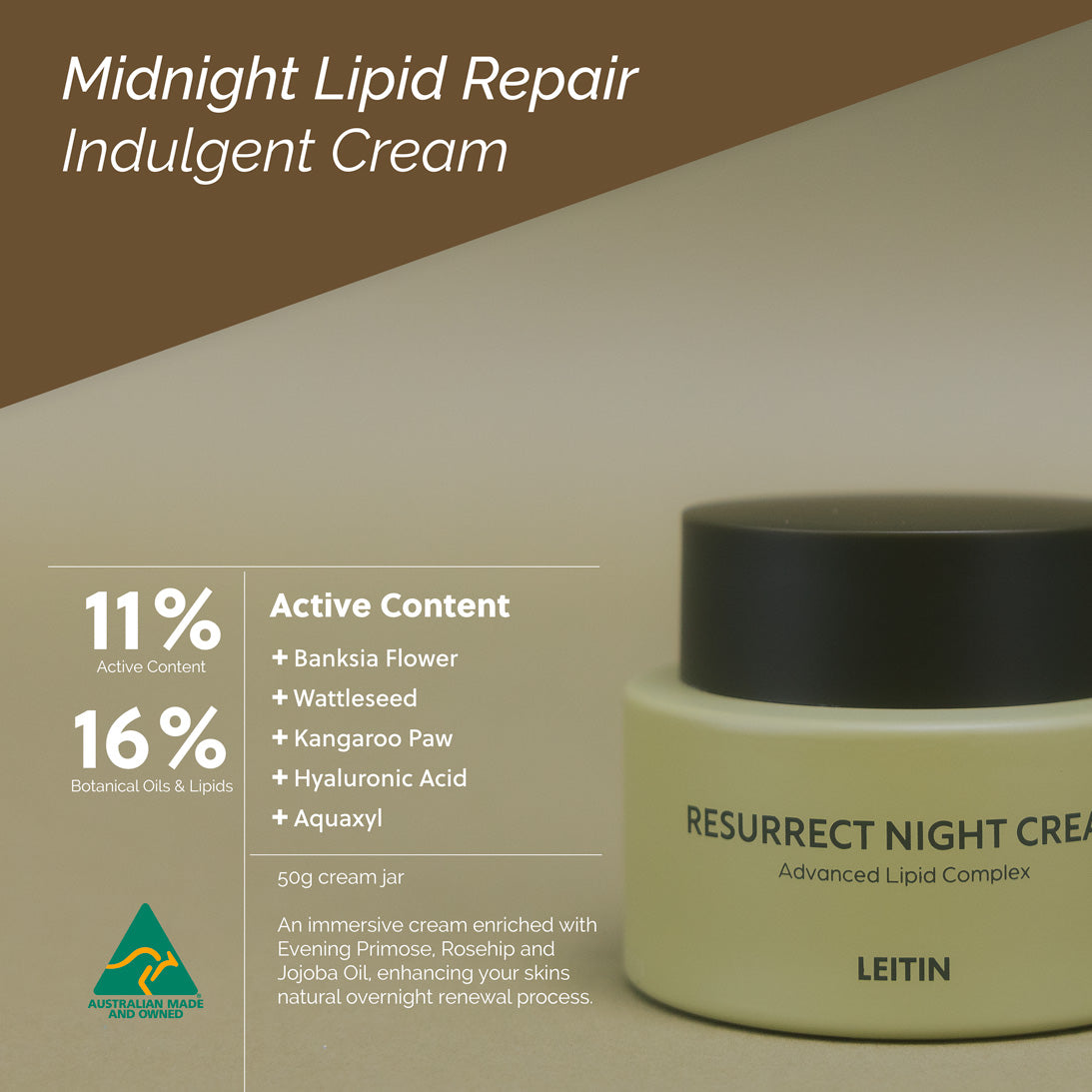 Image of LEITIN Skincare's Resurrect Night Cream