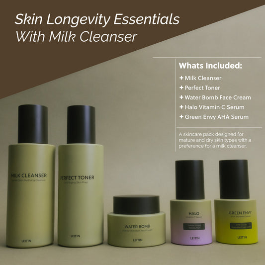 Skin Longevity Essentials + Milk Cleanser